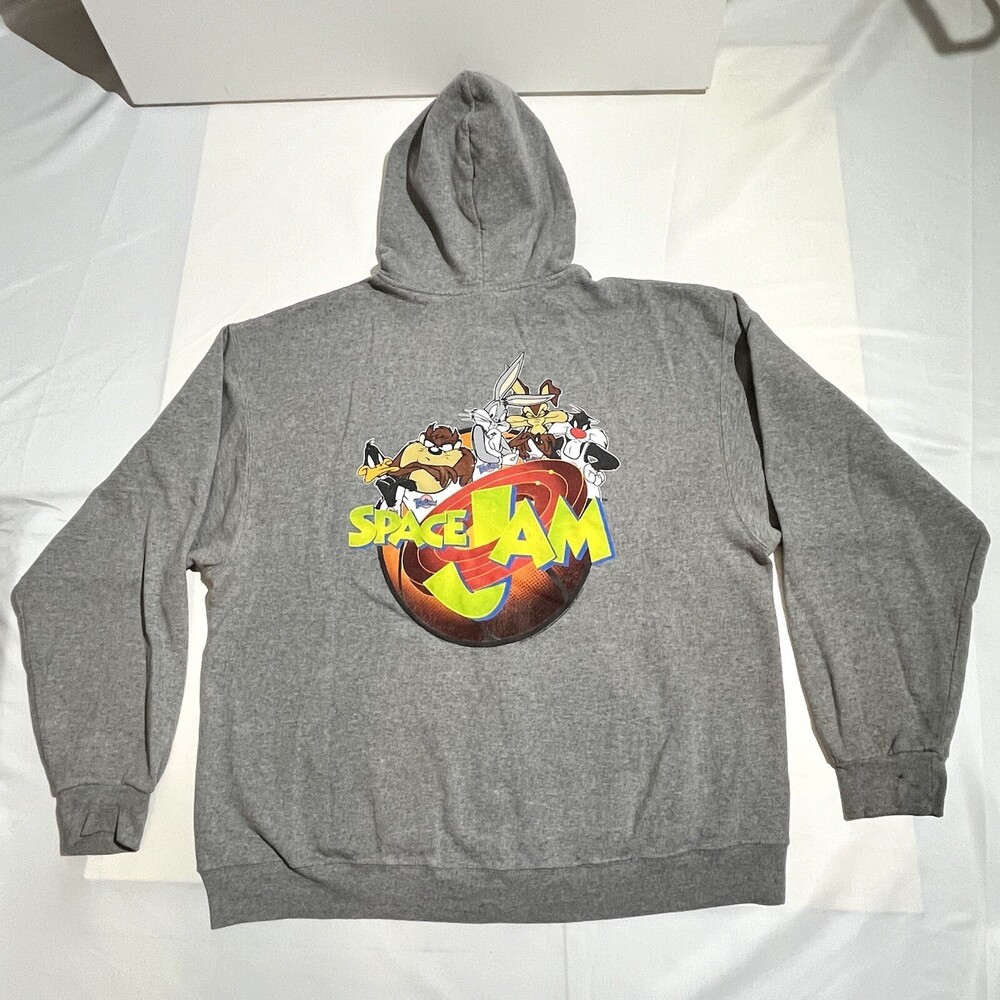 Vintage Space Jam Looney Tunes Hoodie Sweatshirt Adult XL Michael Jordan